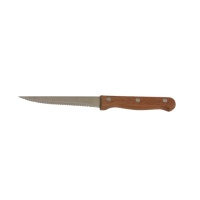 Click for a bigger picture.Steak Knife Dark Wood Handle Full Tang (Dozen)