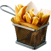 Click for a bigger picture.Serving Fry Basket Rectangular 10 X 8 X 7.5cm