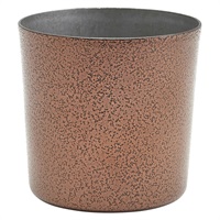 Click for a bigger picture.Stainless Steel Serving Cup 8.5 x 8.5cm Hammered Copper