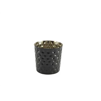 Click for a bigger picture.Black Hammered Stainless Steel Serving Cup 8.5 x 8.5cm