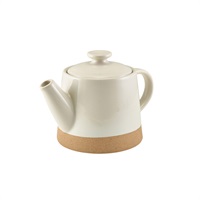 Click for a bigger picture.GenWare Kava White Stoneware Teapot 48cl/16.8oz