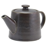 Click for a bigger picture.Terra Porcelain Black Teapot 50cl/17.6oz