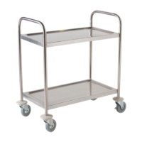 Click for a bigger picture.Fully Welded S/St. Trolley - 2 Shelves