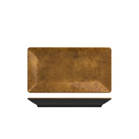 Click for a bigger picture.Copper/Black Utah Melamine Platter 32.5 x 17.5cm