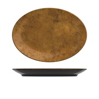 Click for a bigger picture.Copper/Black Utah Melamine Platter 34.5 x 25cm