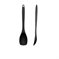 Click for a bigger picture.Black Silicone Spoon 30cm