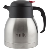 Click for a bigger picture.Milk Inscribed St/St Vacuum Push Button Jug