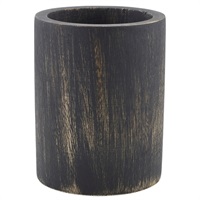 Click for a bigger picture.GenWare Black Wash Acacia Wood Cutlery Cylinder