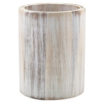 Click for a bigger picture.GenWare White Wash Acacia Wood Cutlery Cylinder