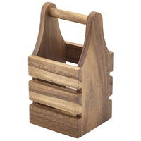 Click for a bigger picture.Acacia Wood Cutlery Holder 10 x 10 x 20cm