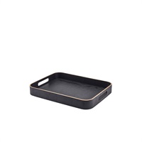 Click for a bigger picture.GenWare Black Wood Veneer Butlers Tray 35.5 x 28cm
