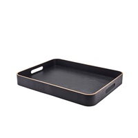 Click for a bigger picture.GenWare Black Wood Veneer Butlers Tray 50 x 38cm