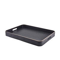 Click for a bigger picture.GenWare Black Wood Veneer Butlers Tray 55 x 40cm