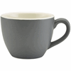 Genware Porcelain Matt Grey Bowl Shaped Cup 9cl/3oz