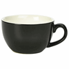 Genware Porcelain Black Bowl Shaped Cup 17.5cl/6oz