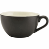 Genware Porcelain Matt Black Bowl Shaped Cup 17.5cl/6oz