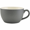 Genware Porcelain Matt Grey Bowl Shaped Cup 25cl/ 8.75oz