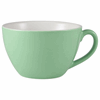 Genware Porcelain Green Bowl Shaped Cup 34cl/12oz