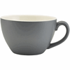 Genware Porcelain Matt Grey Bowl Shaped Cup 34cl/12oz