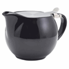 GenWare Porcelain Black Teapot with St/ St Lid & Infuser 50cl/ 17.6oz