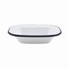 Click here for more details of the Enamel Rect. Pie Dish White & Blue 18cm