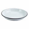 Click here for more details of the Enamel Rice/Pasta Plate White with Grey Rim 20cm