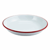 Click here for more details of the Enamel Rice/Pasta Plate White with Red Rim 20cm
