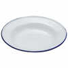 Click here for more details of the Enamel Deep Plate White & Blue 24cm
