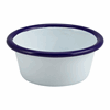 Click here for more details of the Enamel Ramekin White with Blue Rim 8cm Dia 90ml/3.2oz