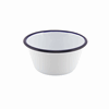 Click here for more details of the Enamel Round Deep Pie Dish White & Blue 12cm