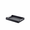 Click here for more details of the GenWare Solid Black Butlers Tray with Metal Handles 45 x 33cm