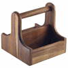 Small Dark Wood Table Caddy