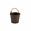 Galvanised Steel Hammered Serving Bucket 10cm Dia Copper