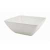 White Melamine Curved Square Bowl 26.2cm