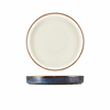 Terra Porcelain Aqua Blue Two Tone Presentation Plate 18cm