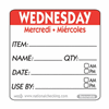 50mm Wednesday Removable Day Label (500)